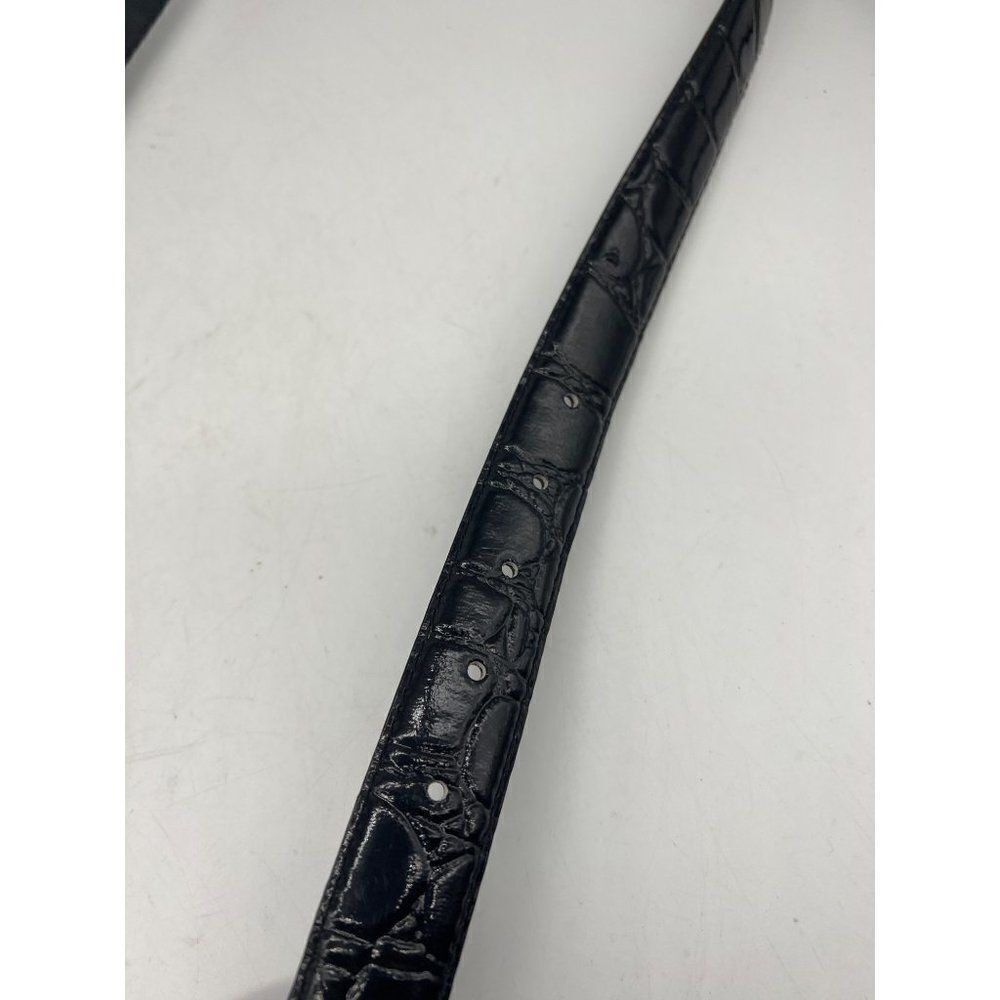 Black Croc Pattern Belt - Picture 3 of 5